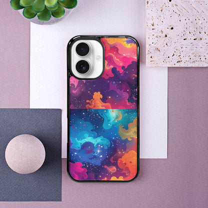 iPhone 16 Case — Cosmic Creature And Object Mashup Pattern, Custom Designed Case Cover