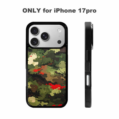 iPhone 17 Pro Case — Small Military Camouflage Blotch Pattern Camo, Custom Print Case Cover