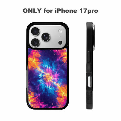 iPhone 17 Pro Case — Tie Dye Galaxy Art Seamless Tie, Customized Protective Case