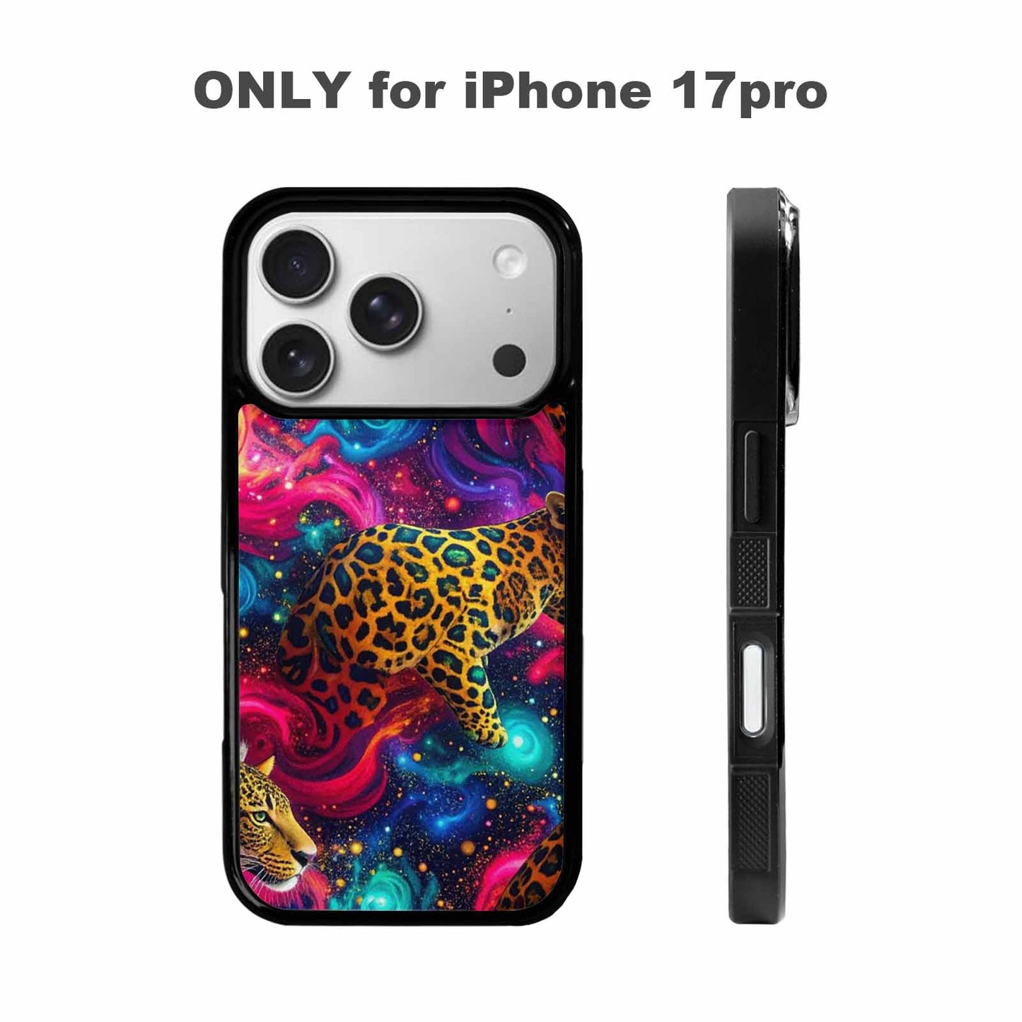 iPhone 17 Pro Case — Leopard Print Galaxy Seamless Pattern Animal, Custom Made Phone Cover