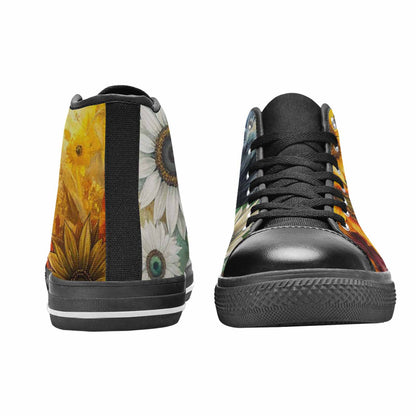 WOMEN'S Blend Melt Them High Top Canvas Vibrant Chaos Custom Shoes
