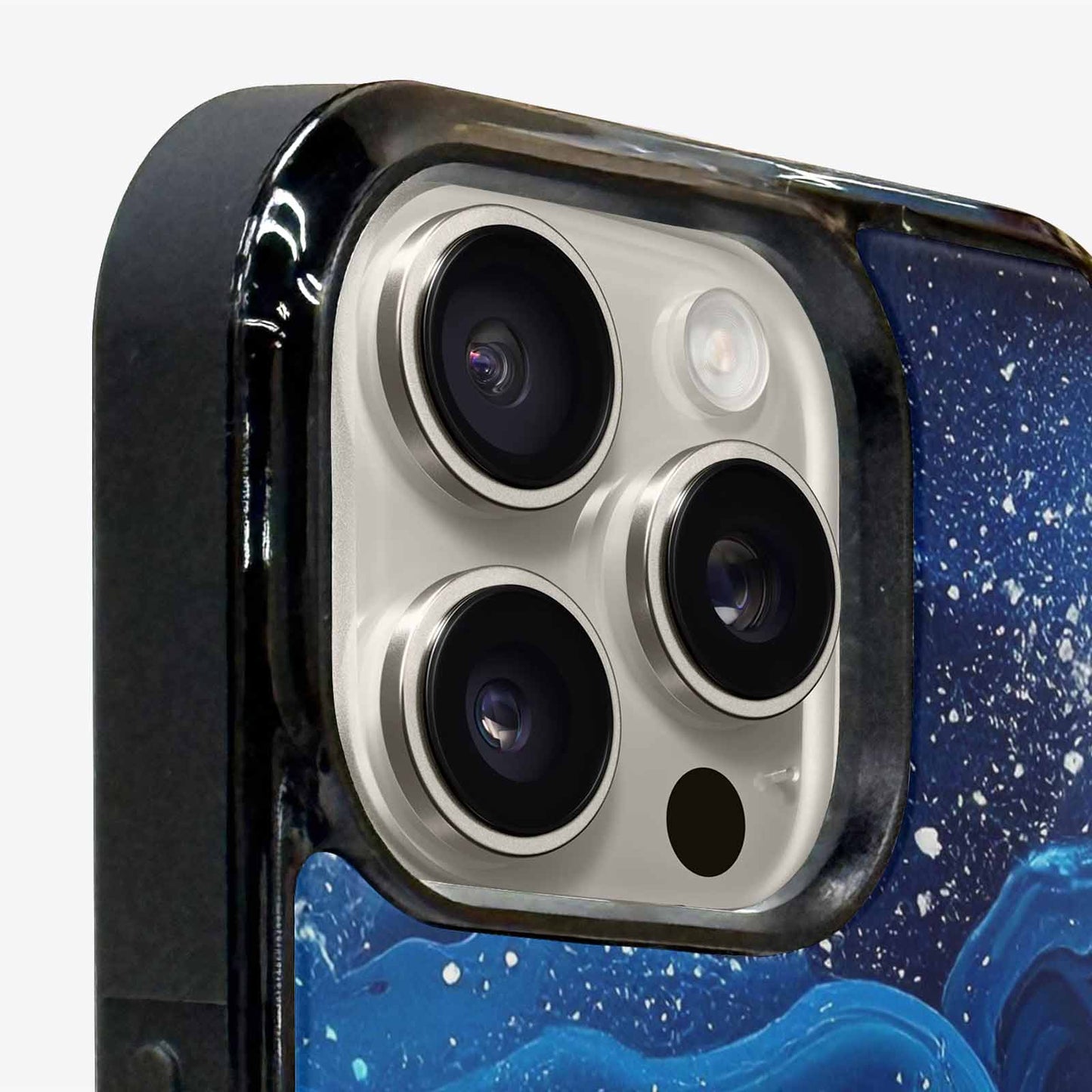 iPhone 16 Pro Max Case — Galaxy Art Blue Starfield Small Galaxy, Custom Made Phone Cover