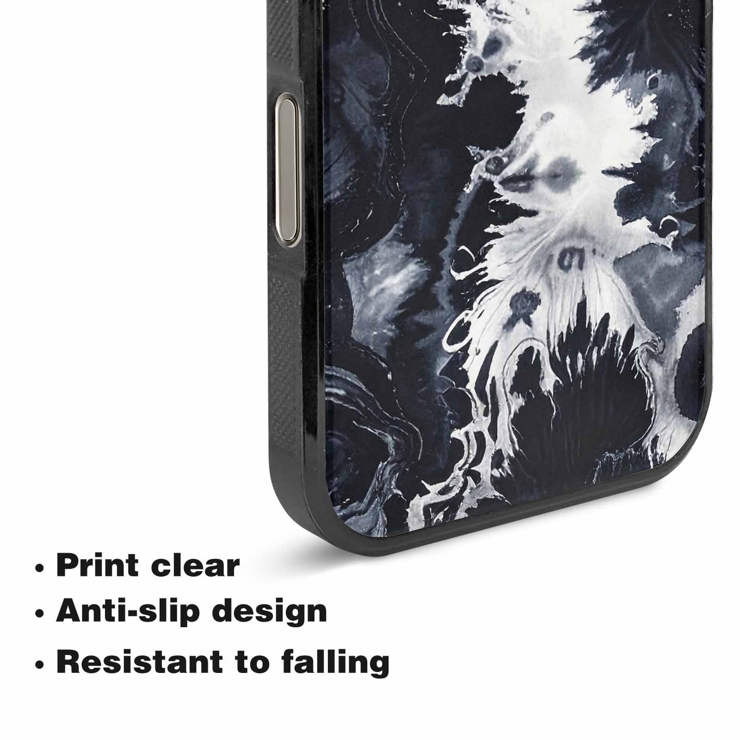 iPhone 16 Pro Max Case — Black White Animal Print, Custom Art Phone Cover