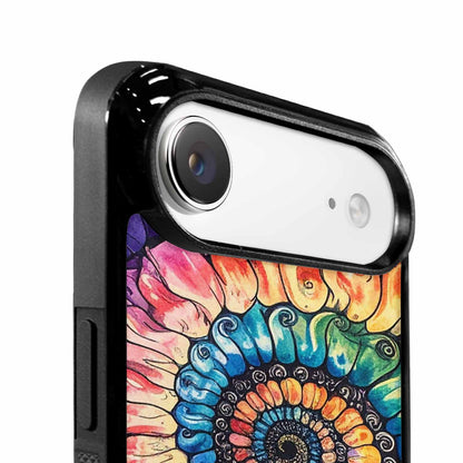 iPhone 17 Air Case — Tie Dye Swirls Black White Tie, Unique Phone Case Design