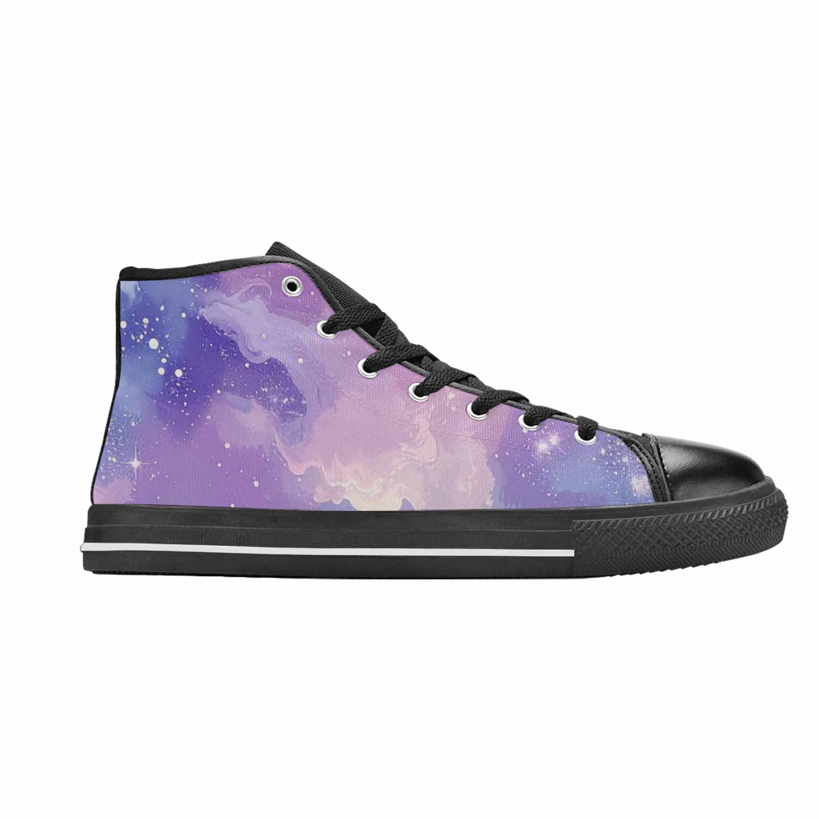 WOMEN'S Galaxy Art - High Top Canvas Aesthetic Sneakers