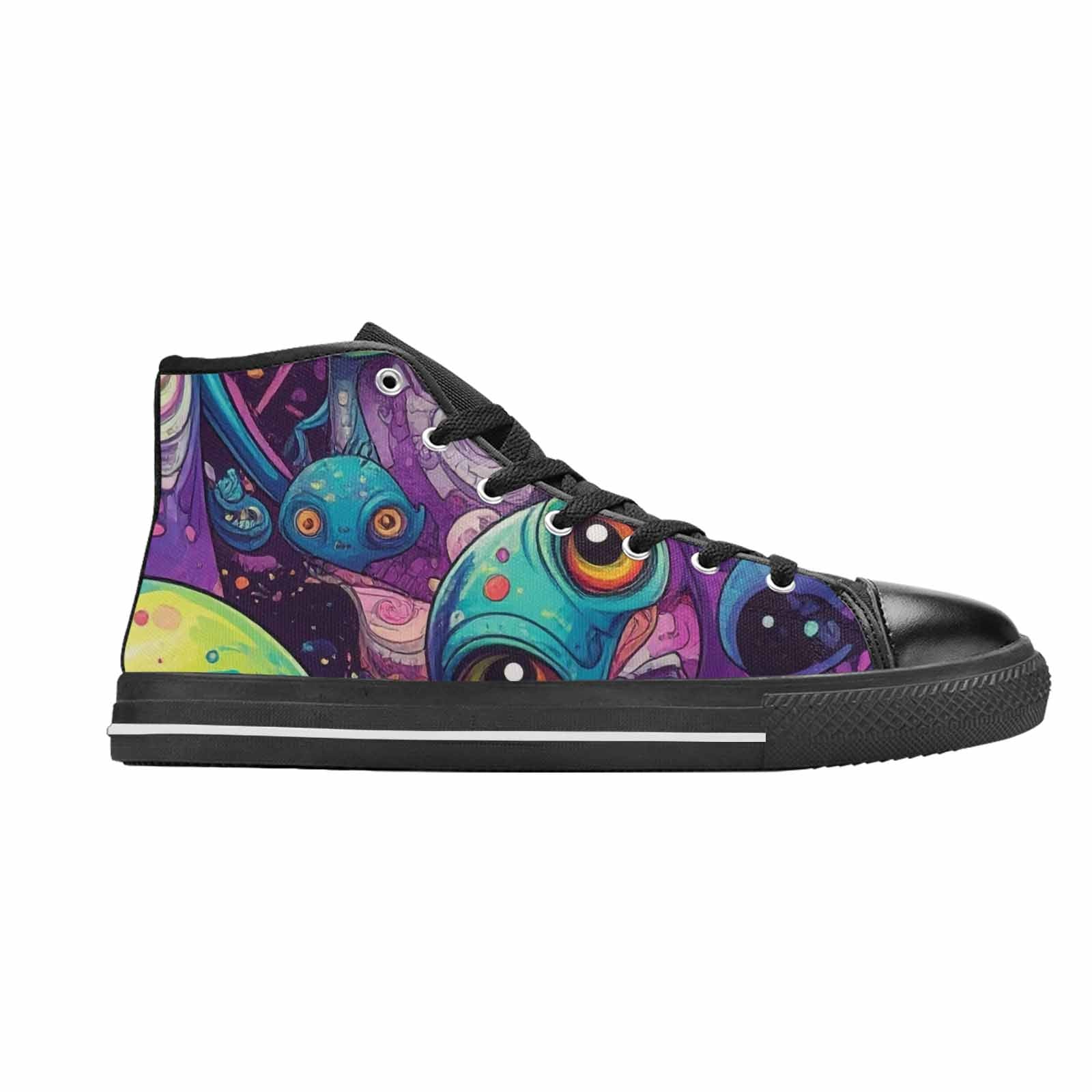 MEN'S Cartoon Alien Characters High Top Canvas Aesthetic Custom Shoes