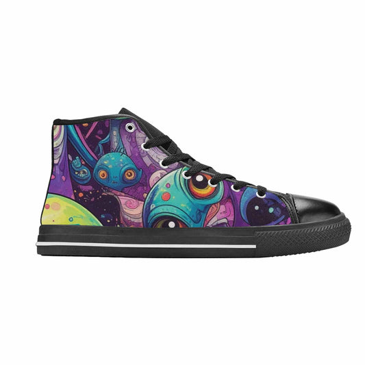 MEN'S Cartoon Alien Characters High Top Canvas Aesthetic Custom Shoes