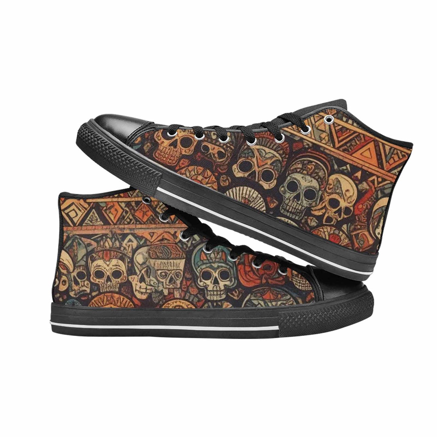 MEN'S Skulls - Tribal-Patterned- High Top Canvas Dreamcore Shoes