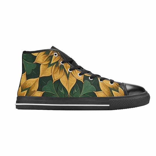MEN'S Sunflower Mandala Kaleidoscope High Top Canvas Y2K Custom Sneakers