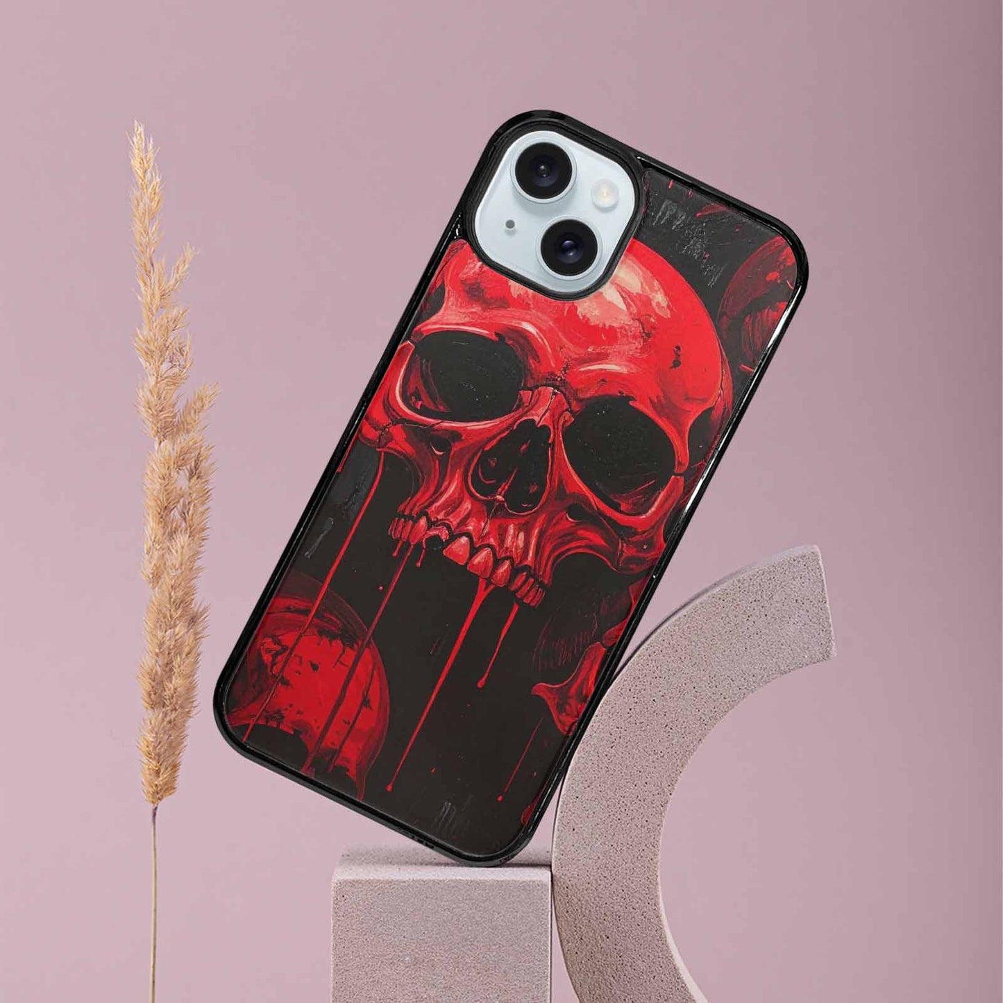 iPhone 15 Plus Case — 1000\'s Of Skulls Overlapping Eachother Everywhere, Original Design Phone Case