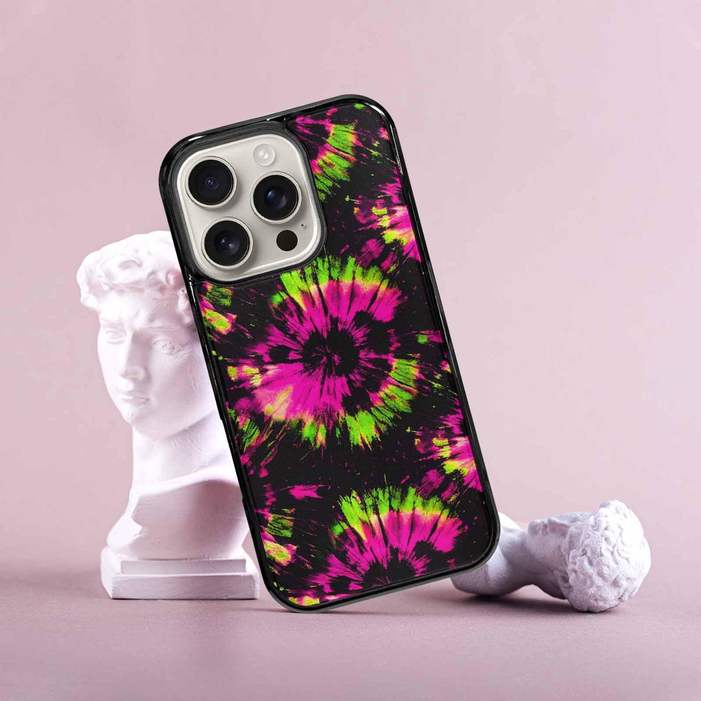 iPhone 16 Pro Case — Acid Wash Tie Dye Neon, Custom Designed Case Cover