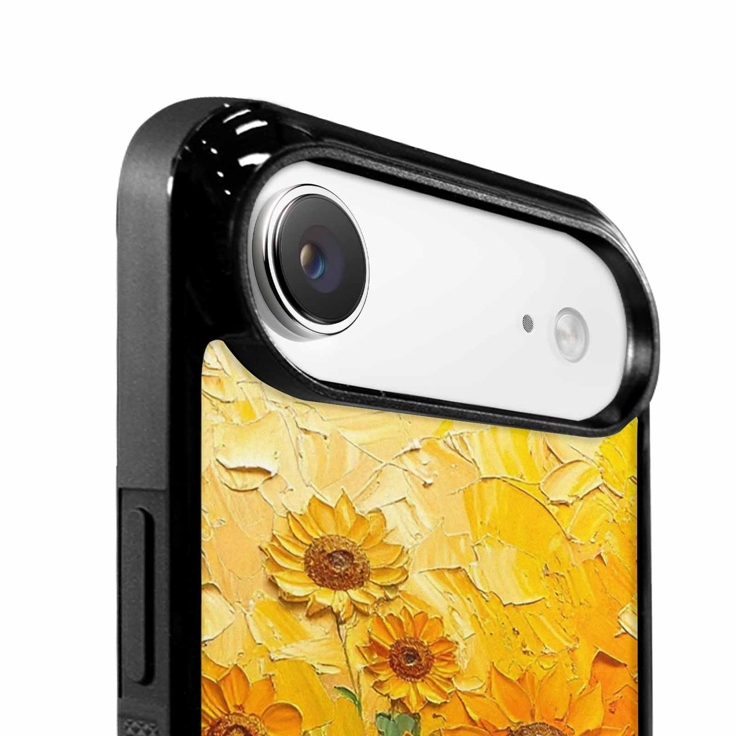 iPhone 17 Air Case — Impressionist Sunflower Brushstroke Pattern Hundreds Floral, Custom Printed Phone Case