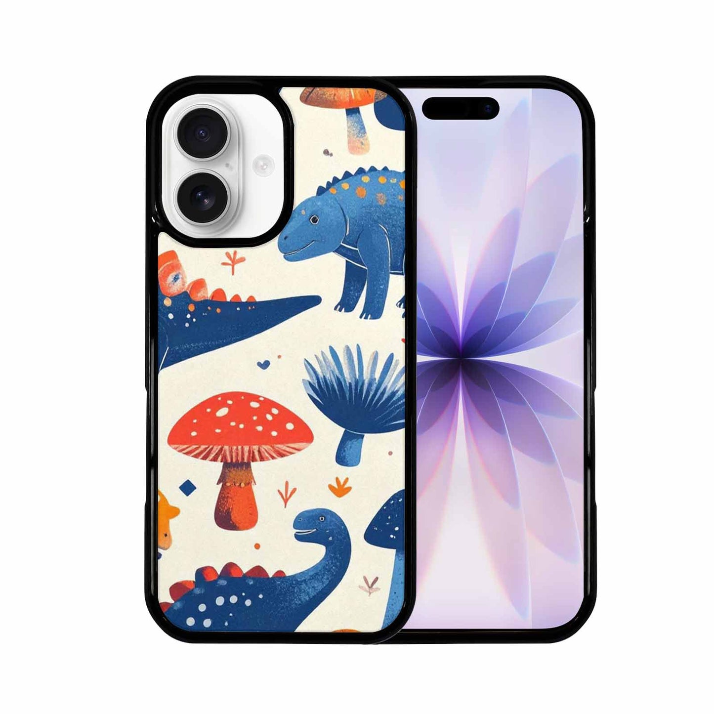 iPhone 17 Case — Vintage Dinosaurs Mushroom Retro Vintage, Custom Made Phone Cover