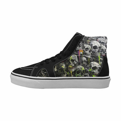 MEN'S Rainbow From Skull S High Top Canvas Surreal Custom Shoes