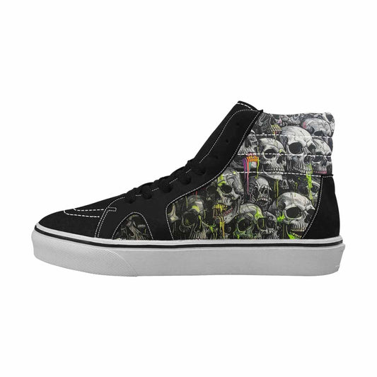 MEN'S Rainbow From Skull S High Top Canvas Surreal Custom Shoes