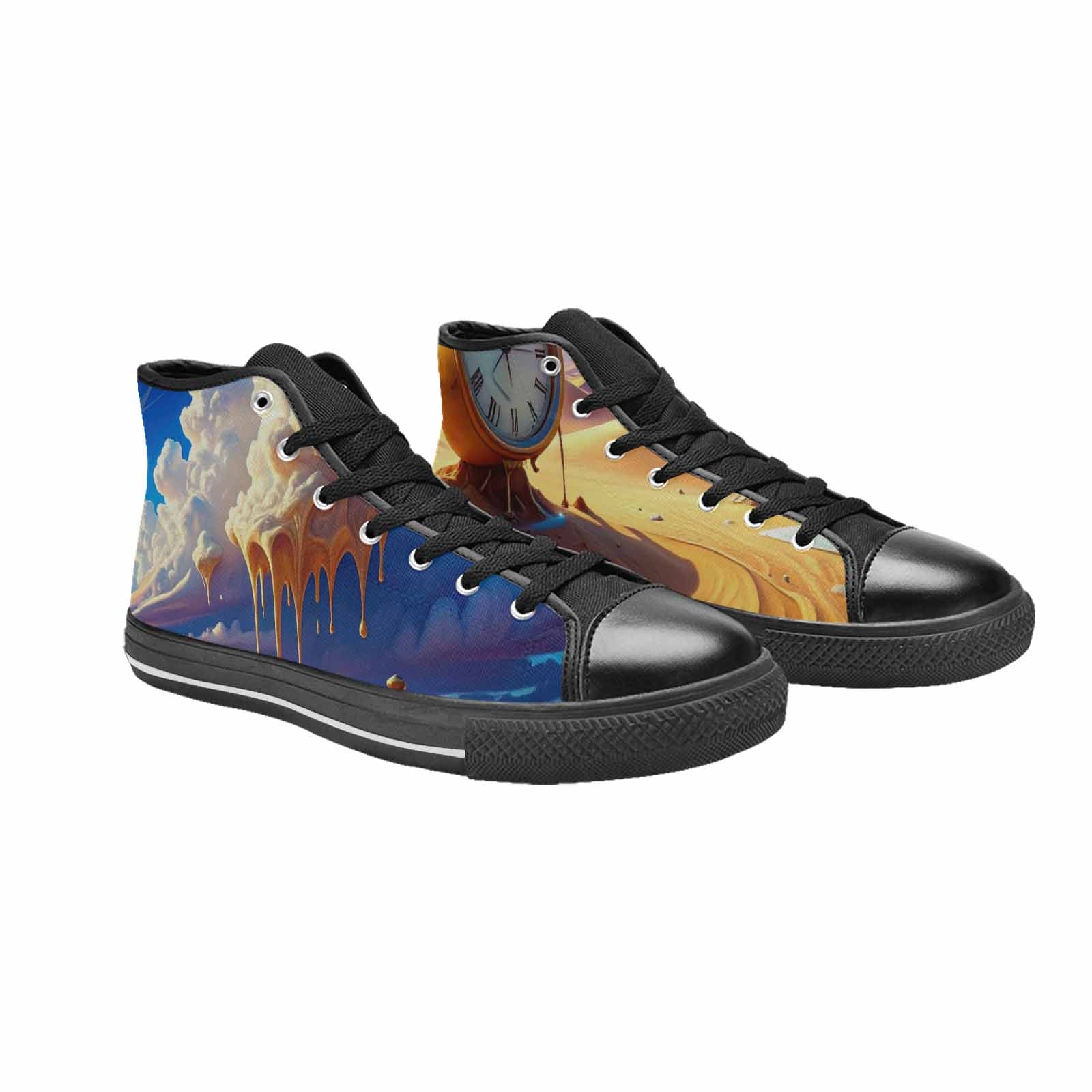 MEN'S Surrealist Desert Dreamscape High Top Canvas Y2K Custom Shoes