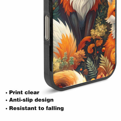 iPhone 15 Pro Max Case — Fox Forest Fox Forest Pattern Hundreds, Custom Printed Phone Case