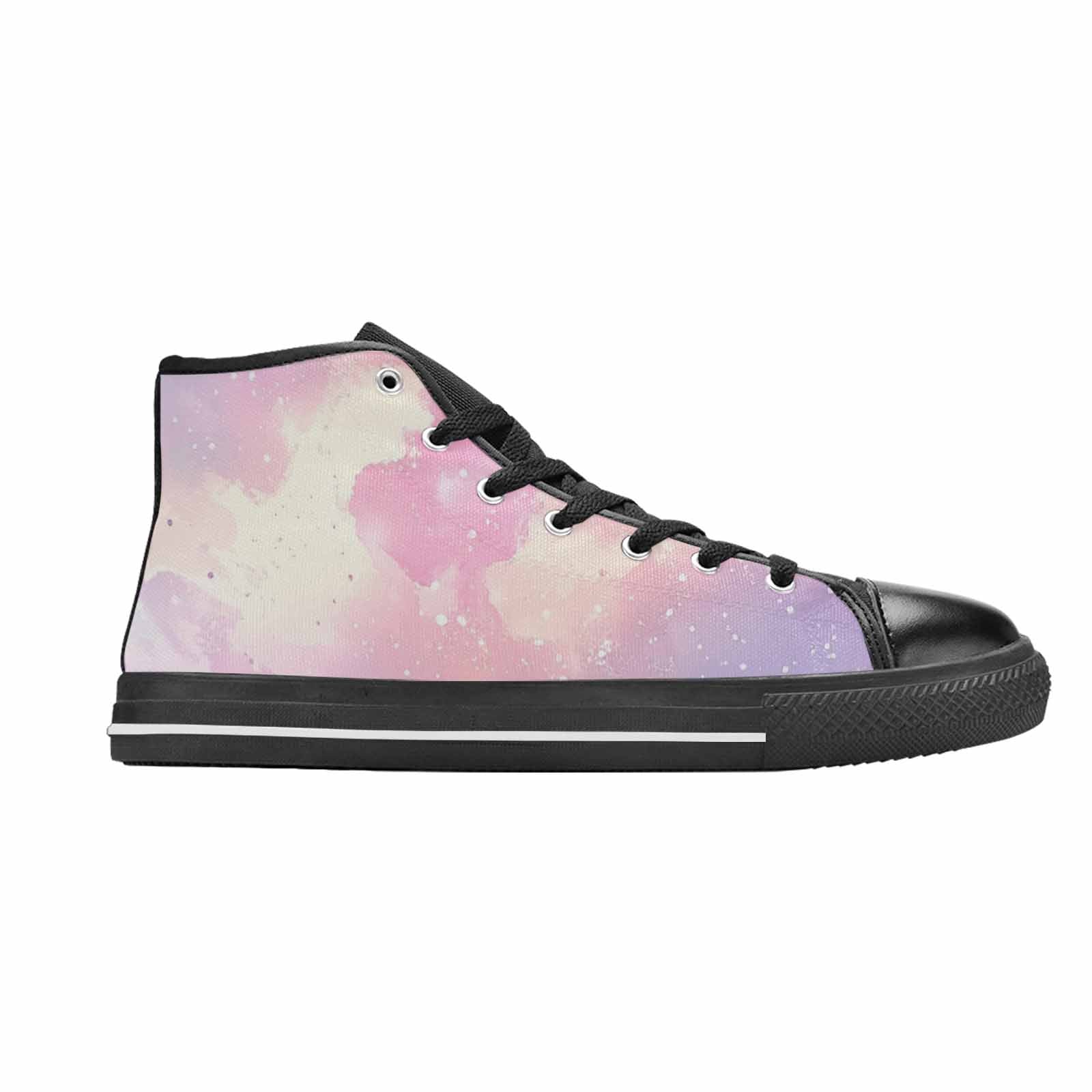 WOMEN'S Galaxy Art - High Top Canvas Grunge Custom Sneakers
