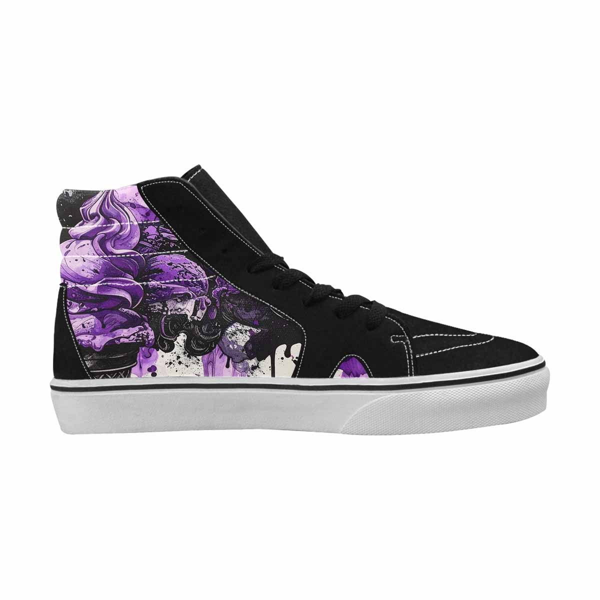 MEN'S Ice Cream Motif High Top Canvas Y2K Custom Shoes