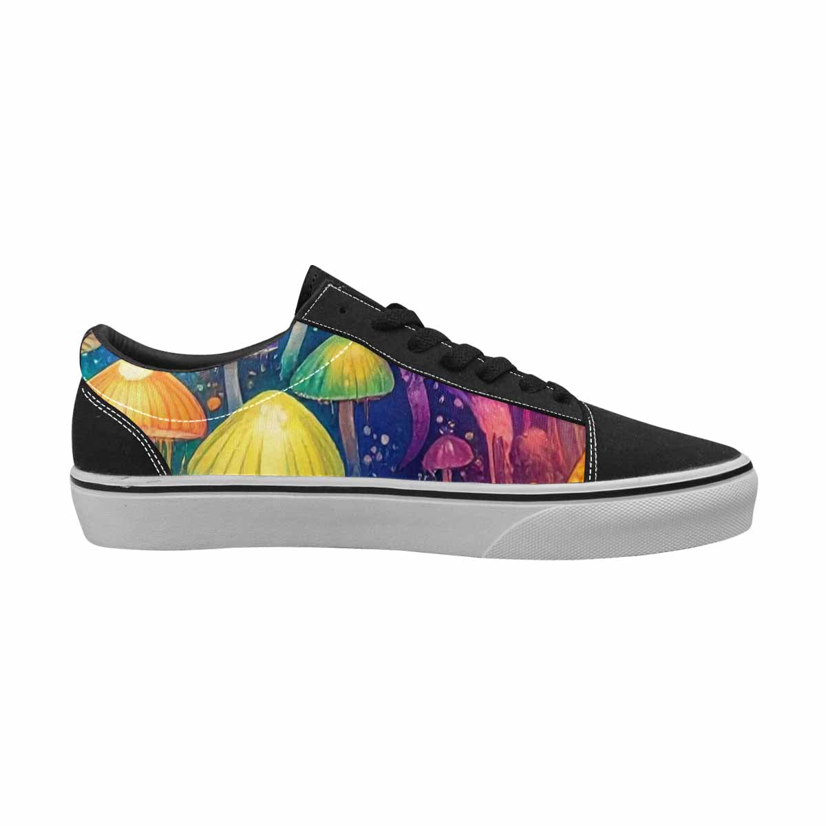 WOMEN'S Rainbow Drip Mushrooms Lace-Up Canvas Dreamlike Shoes