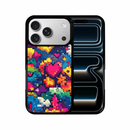 iPhone 17 Pro Case — Pixel Art Bit Burst Pattern Original, Custom Made Phone Cover