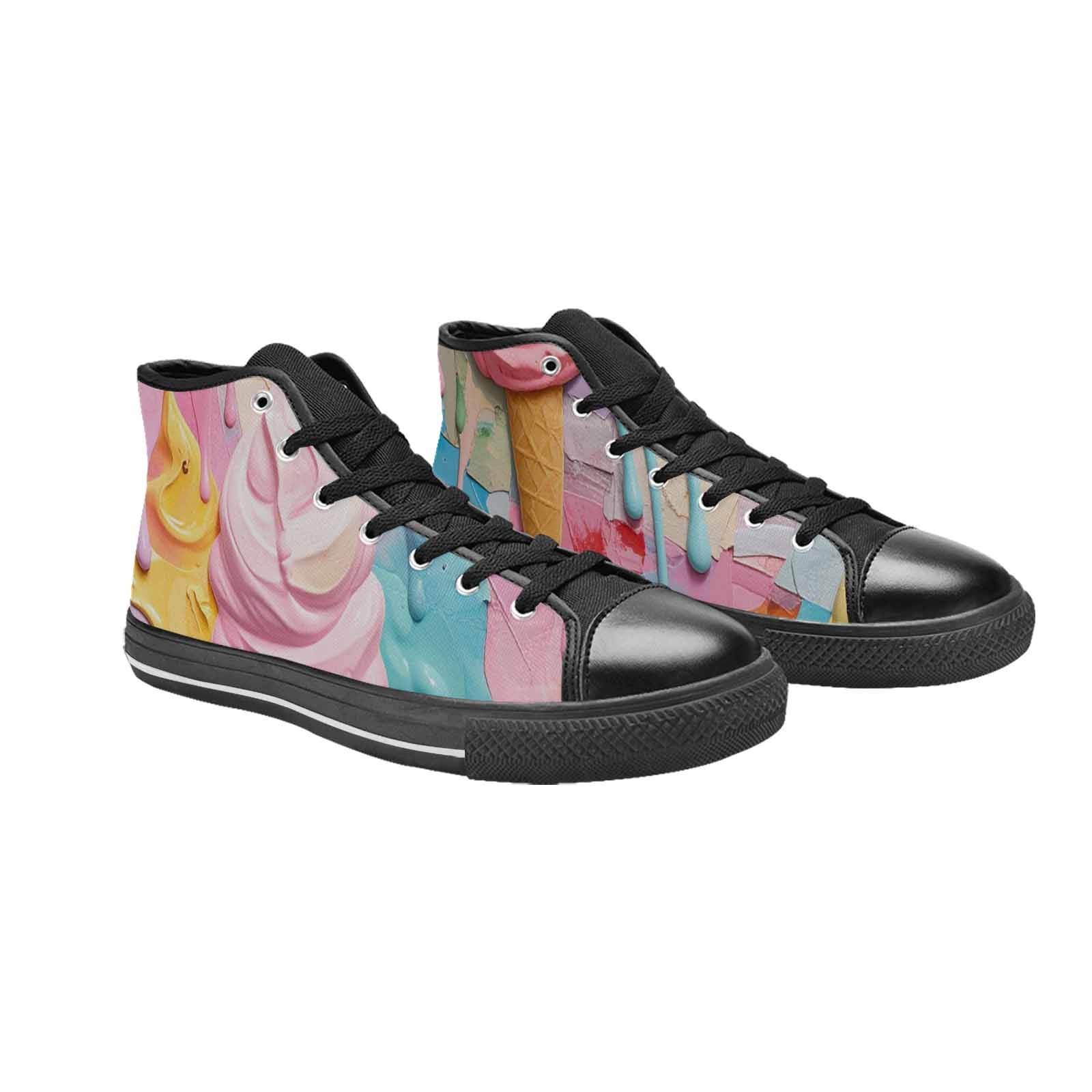 WOMEN'S Soft Serve Swirl Monster Characters High Top Canvas Vivid Shoes