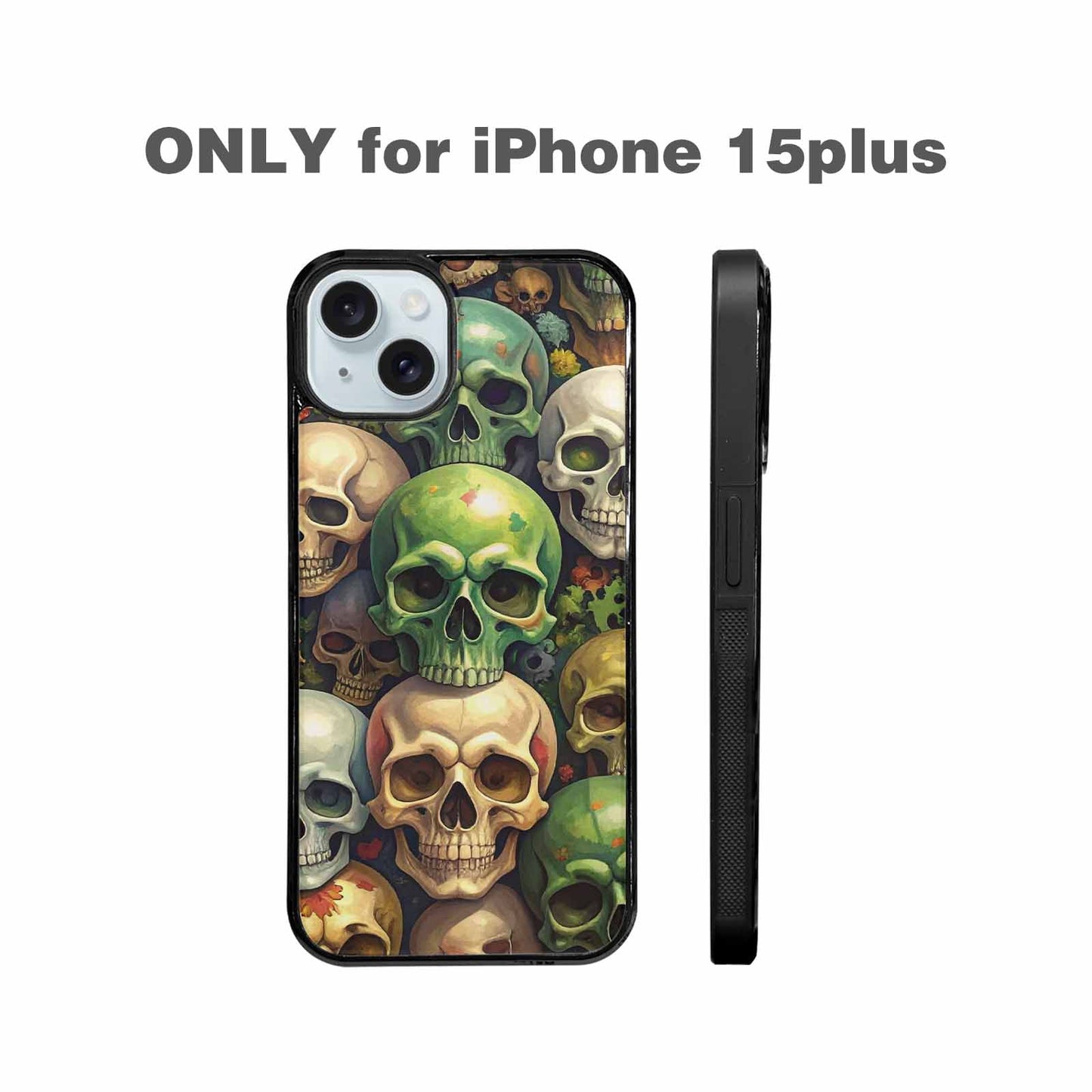 iPhone 15 Plus Case — Skulls Camoskulls Pattern Hu E3k, Custom Phone Case