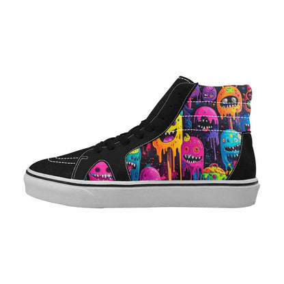 MEN'S Ice Cream Monsters  High Top Canvas Melting Art Custom Sneakers