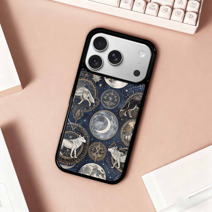 iPhone 17 Pro Case — Wolves Everywhere Collage Overlap Small Original, Customized Protective Case