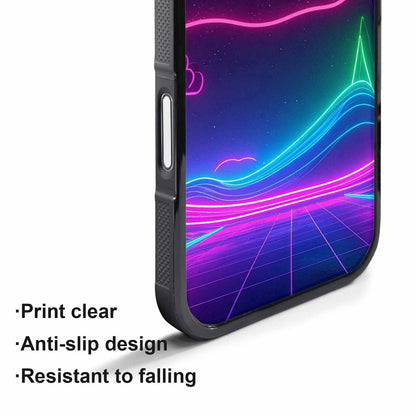 iPhone 17 Pro Case — Neon Cartoon Art Pattern Retro Vintage, Custom Phone Case