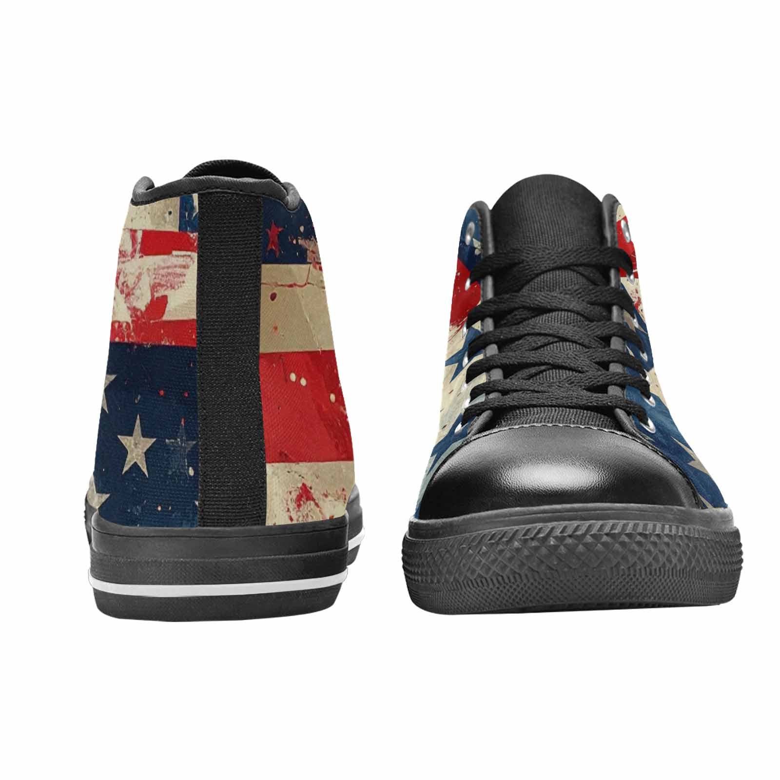 MEN'S American Flag Stars High Top Canvas Aesthetic Custom Sneakers