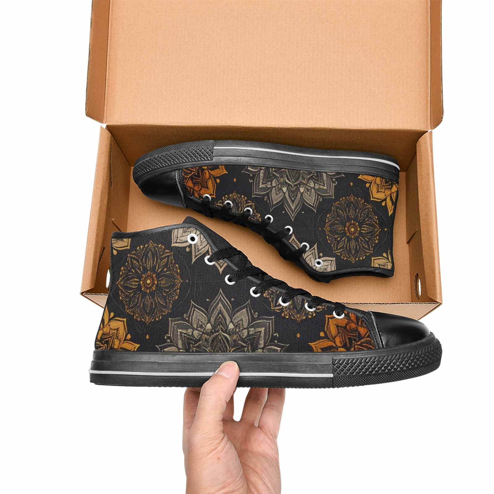 WOMEN'S Mandala High Top Canvas Aesthetic Custom Shoes