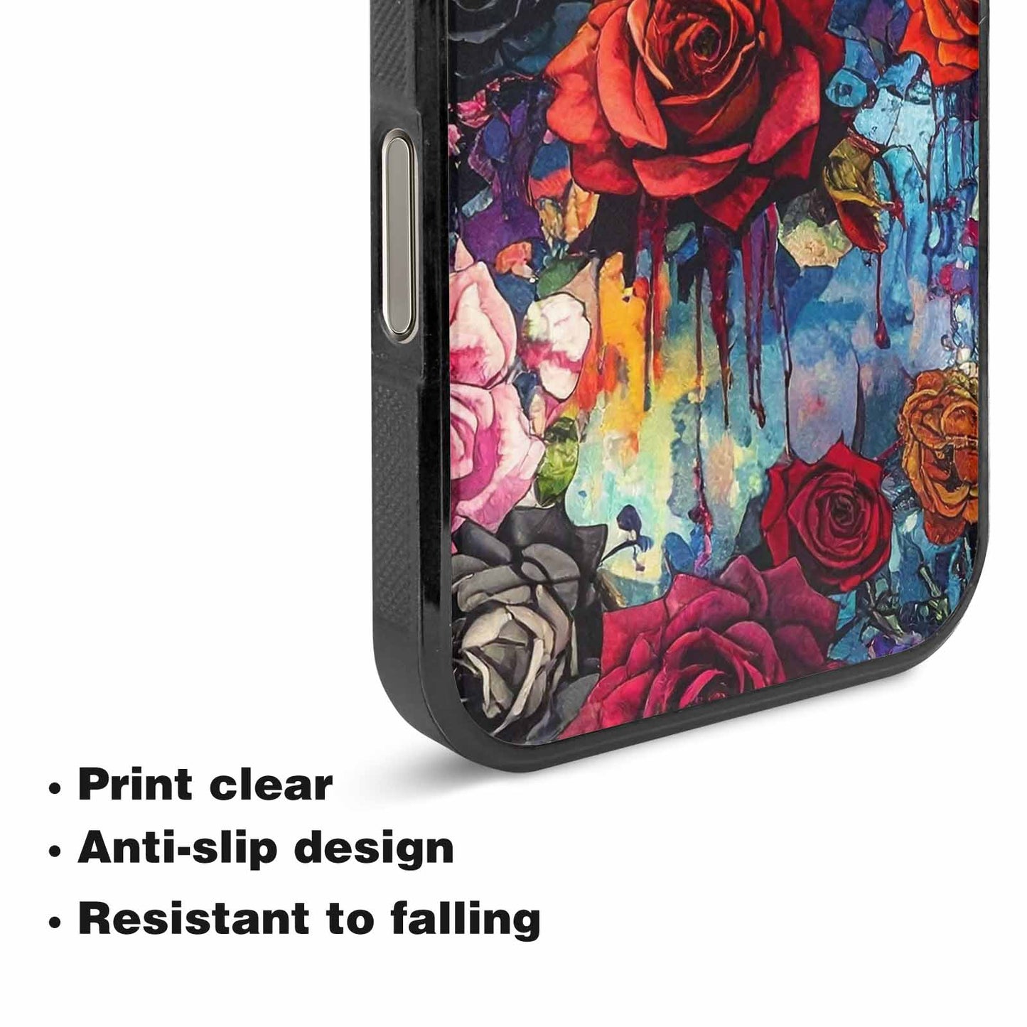 iPhone 16 Pro Max Case — Gothic Rose Gothic Roses Pattern Hundreds, Custom Phone Case