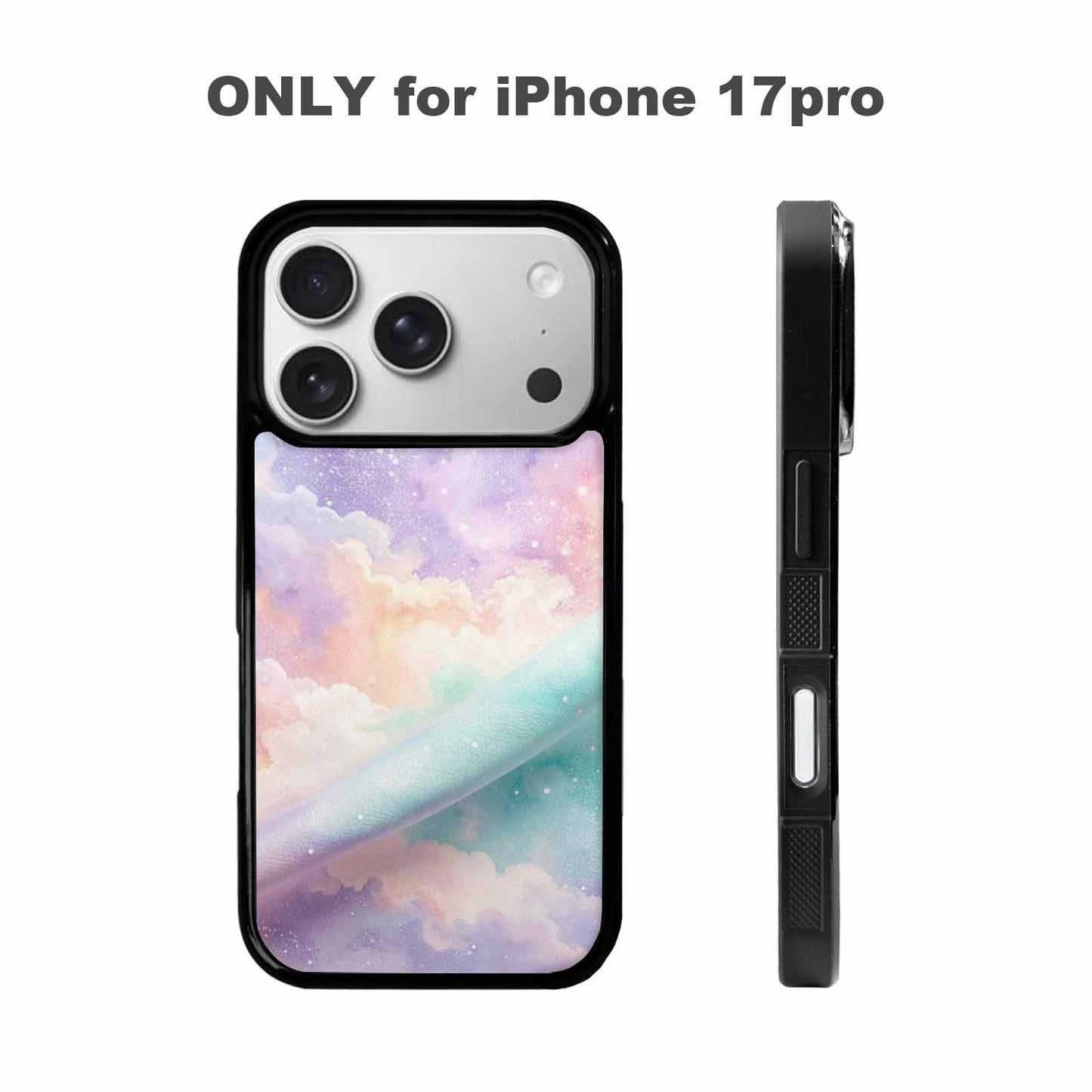 iPhone 17 Pro Case — Galaxy Texture In Soft Pastel Galaxy, Custom Printed Phone Case