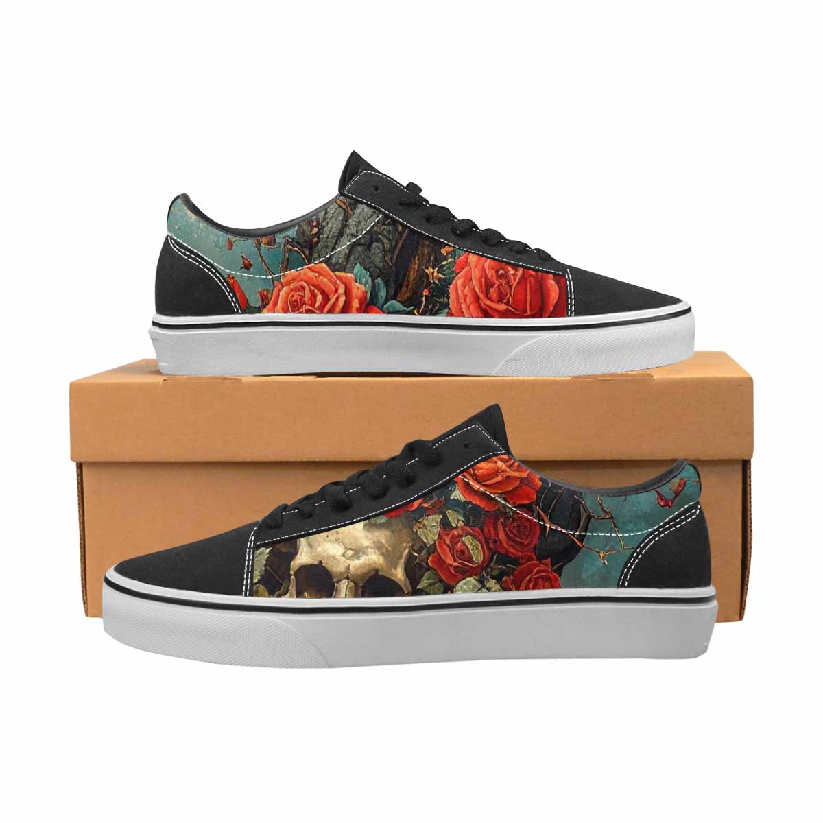 WOMEN'S More Overlapping Ontop Each Lace-Up Canvas Cottagecore Custom Sneakers