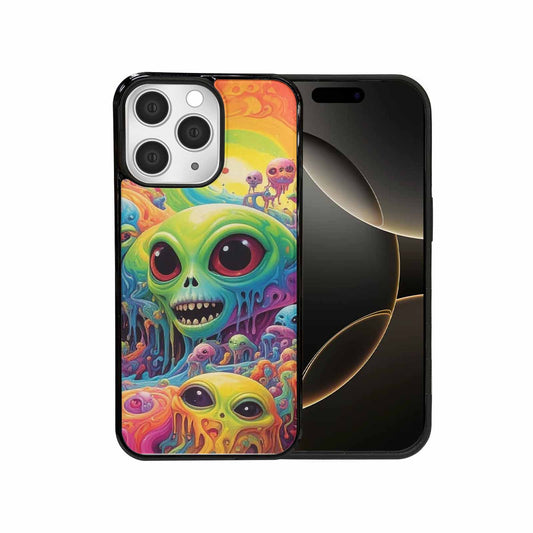 iPhone 15 Pro Max Case — Aliens Tie Dyemelting Aliens P, Custom Printed Phone Case