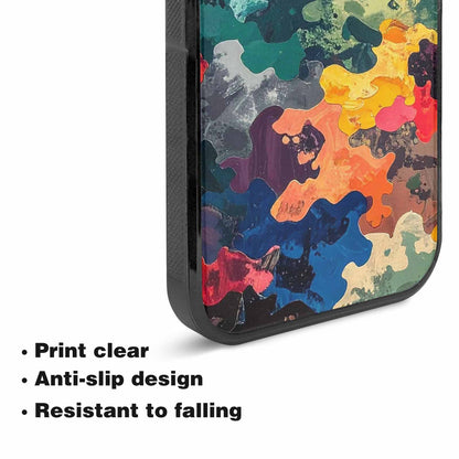 iPhone 15 Plus Case — Camo Patches Full Color Vibrant Camo, Original Design Phone Case