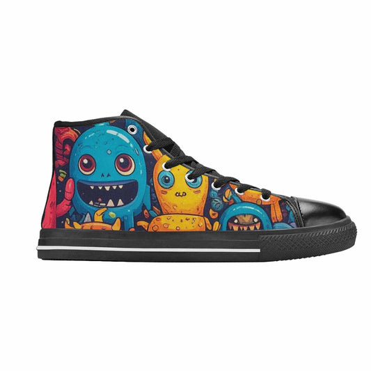 MEN'S Cartoon Monster Character High Top Canvas Grunge Custom Shoes