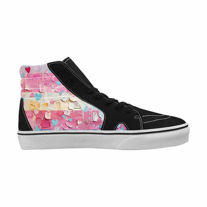 MEN'S Transgender Pride Flag High Top Canvas Dark Academia Custom Sneakers