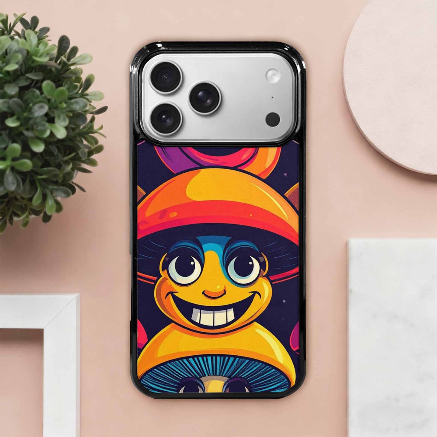 iPhone 17 Pro Max Case — Retro Mushroom Cartoon Art Retro Vintage, Custom Printed Phone Case