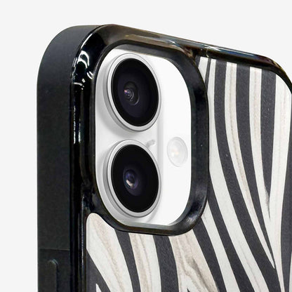 iPhone 16 Plus Case — Modern Zebra Stripe, Custom Art Phone Cover
