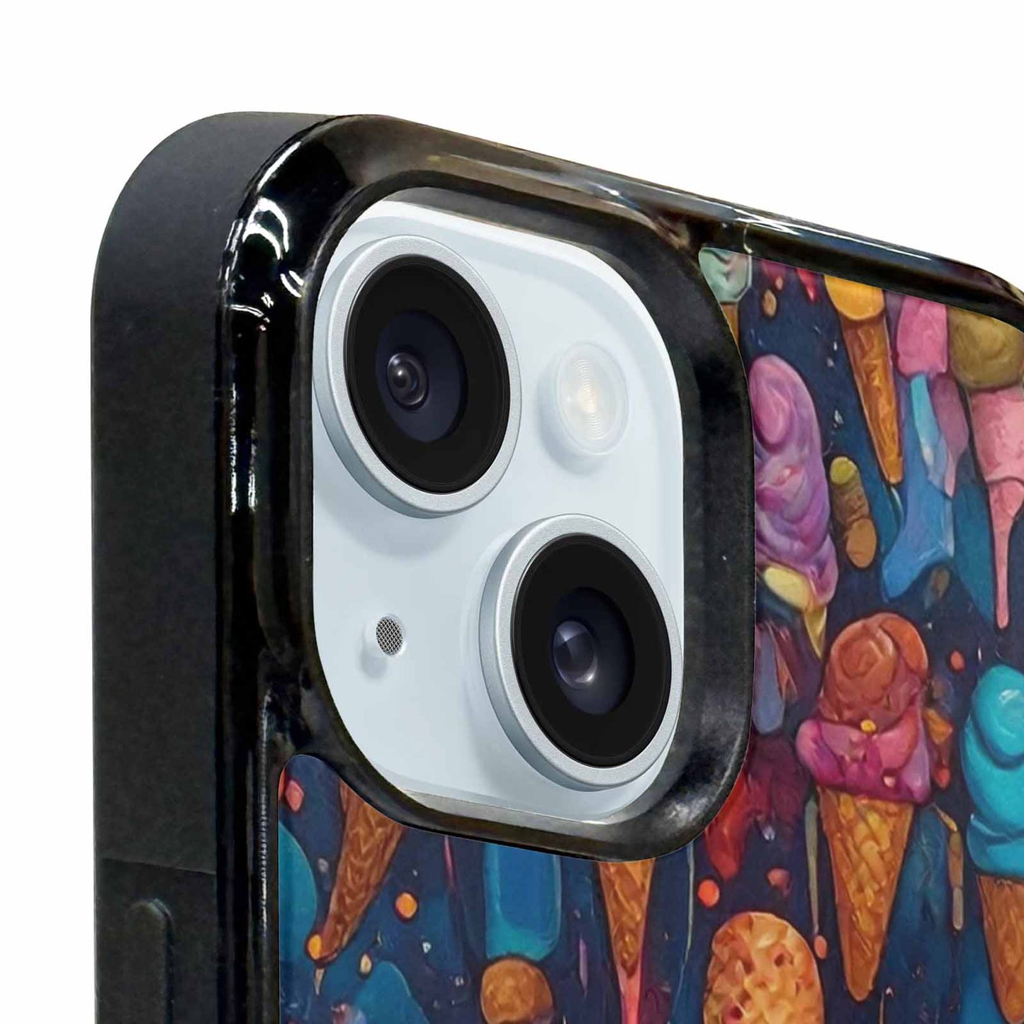 iPhone 15 Case — Ice Cream Motif Ice Cream Motifs, Custom Designed Case Cover