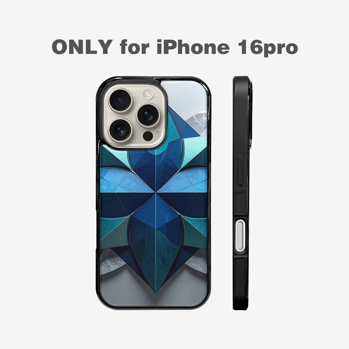 iPhone 16 Pro Case — Geometric Origami Art Pattern, Original Design Phone Case