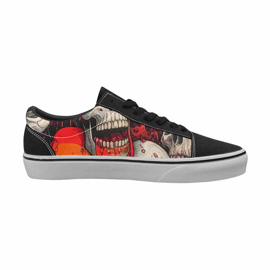 WOMEN'S Rainbow From Skull S Lace-Up Canvas Grunge Custom Shoes