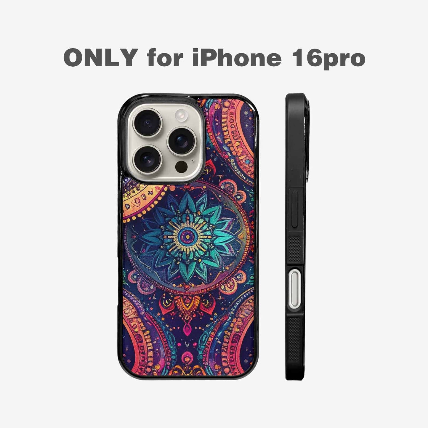 iPhone 16 Pro Case — Paisley Mandala, Unique Phone Case Design