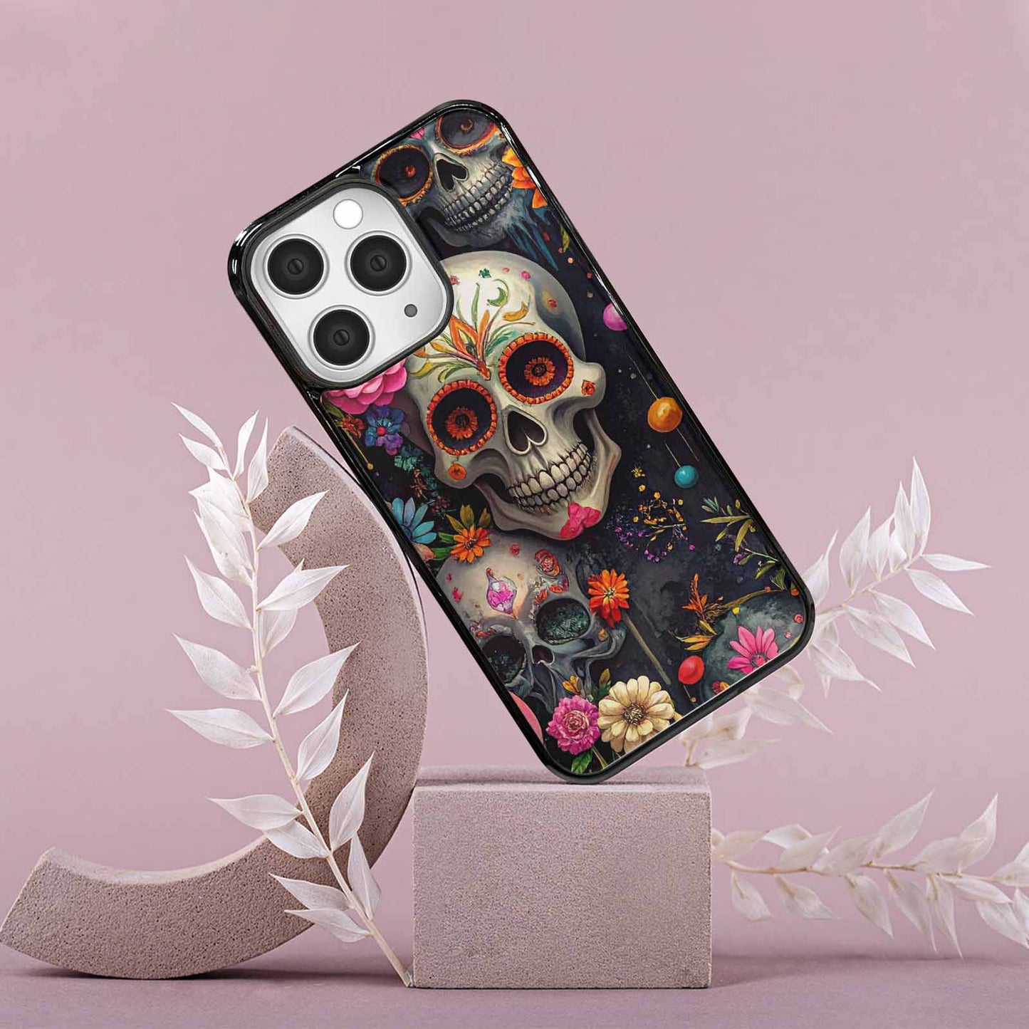 iPhone 15 Pro Max Case — Greyscale Black And White Dark Black, Custom Printed Phone Case