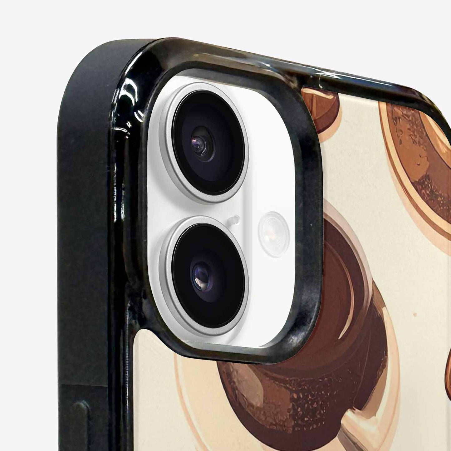 iPhone 16 Plus Case — Coffee Cup And Bean Pattern Seamless, Personalized Phone Case