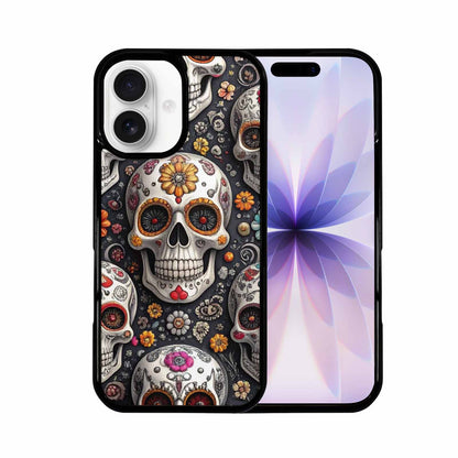 iPhone 17 Case — Greyscale Black And White Gothic Skulls, Custom Print Case Cover