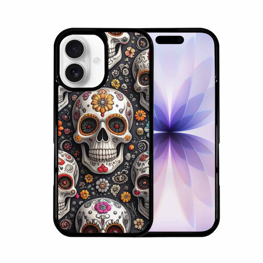 iPhone 17 Case — Greyscale Black And White Gothic Skulls, Custom Print Case Cover