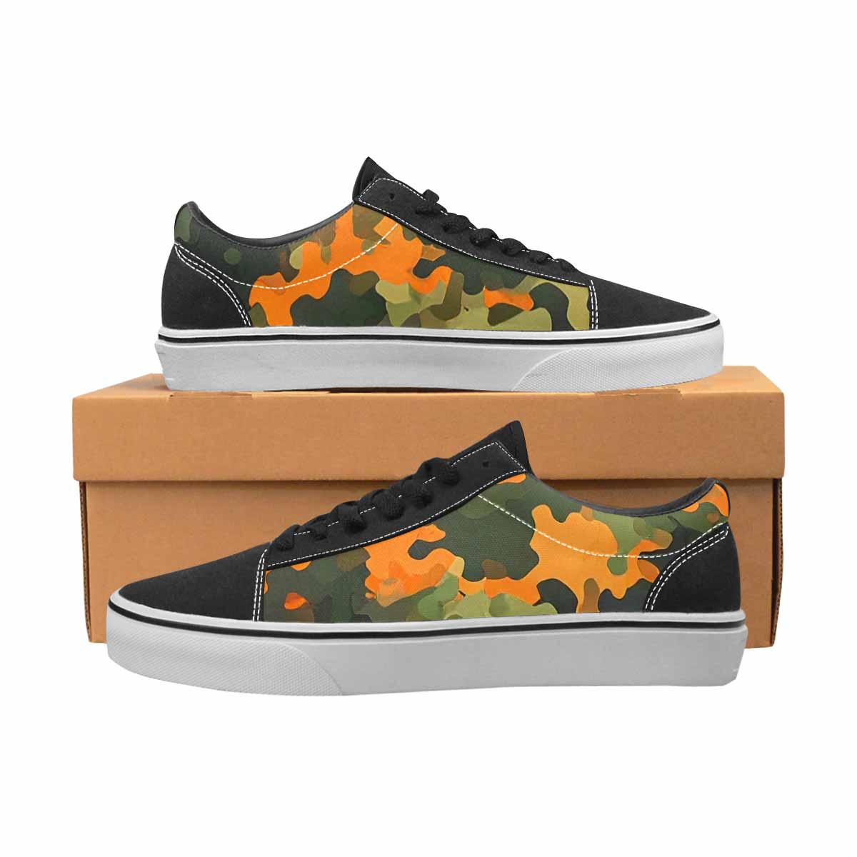 MEN'S Military Camouflage Blotch Canvas Lace-Up Aesthetic Shoes